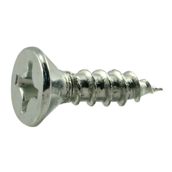 Midwest Fastener Wood Screw, #12, 3/4 in, Zinc Plated Steel Flat Head Phillips Drive, 100 PK 02590 - main